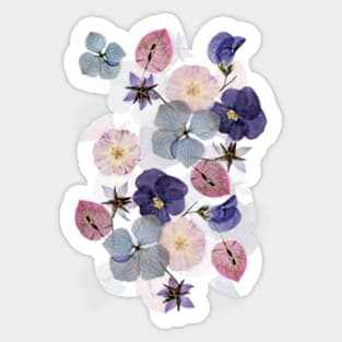 pressed flowers lilac Sticker